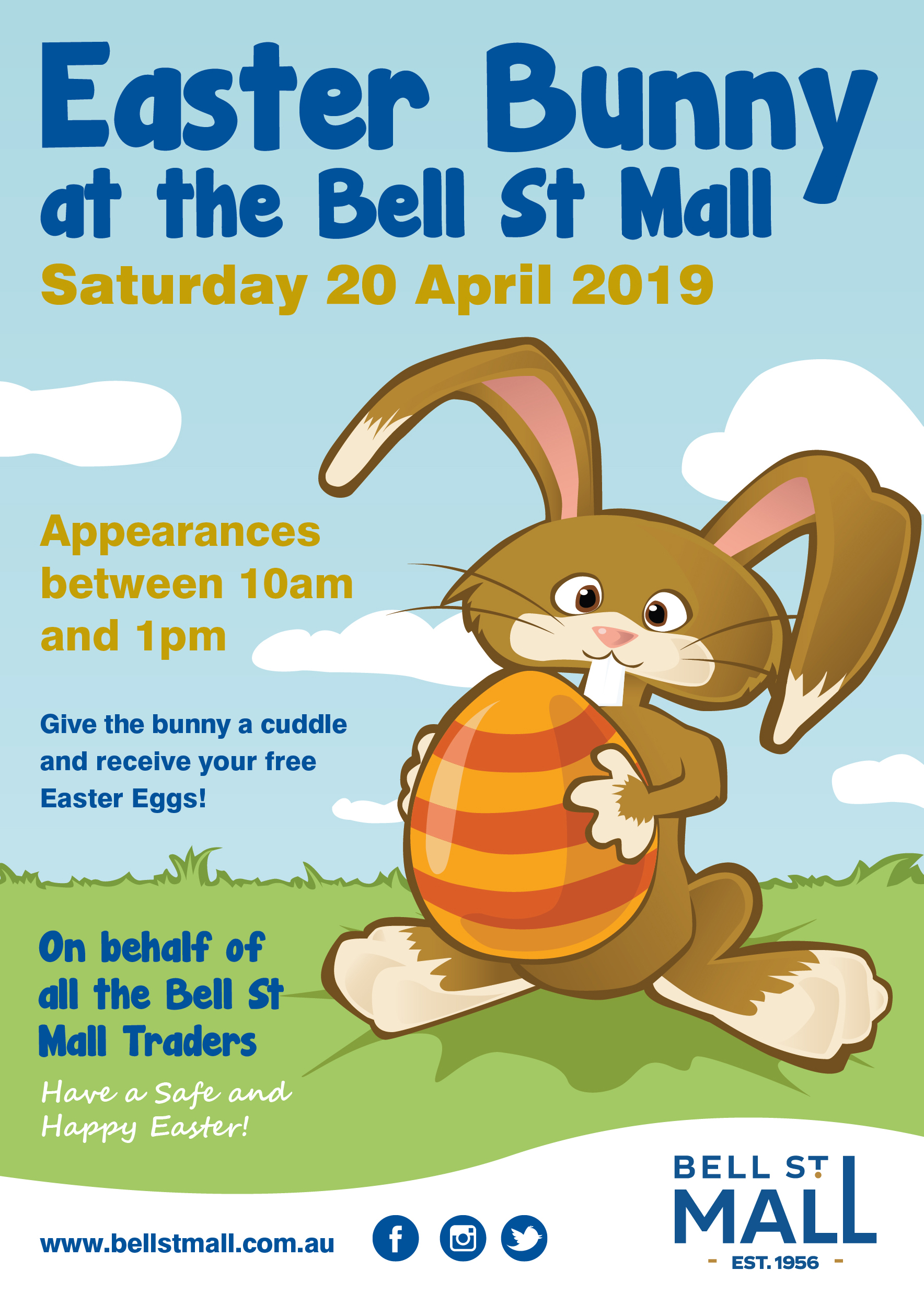 Easter Bunny at Bell St Mall